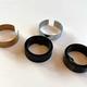 A few of the interchangeable shells, along with the Circular ring.